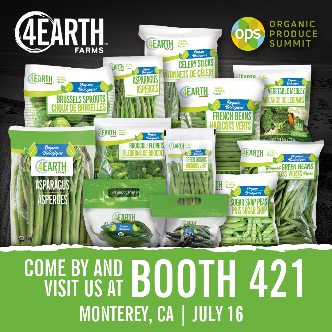 See you soon in Monterey! #4EarthFarms, #OPS2026, #Organic, #Produce, #Vegetables, #Farming #PeopleProducePlanet