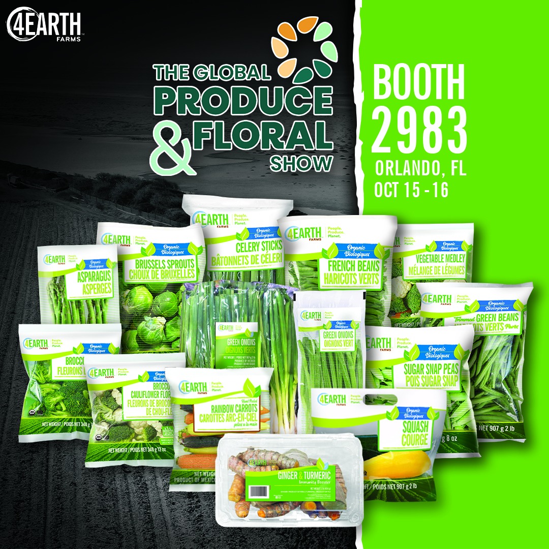 See you soon in Orlando!!

#4EarthFarms, #GPFS, #GlobalProduceFloralShow, #Organic, #Produce, #Vegetables, #Farming #PeopleProducePlanet